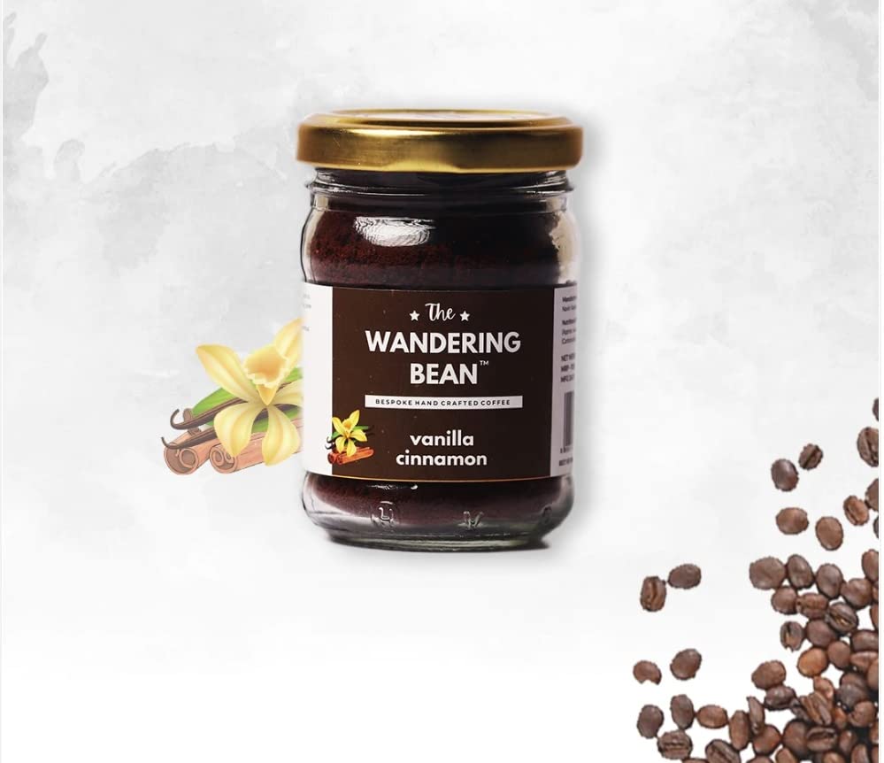 Image of The Wandering Bean Blend Rich & Smooth Vanilla Cinnamon Instant Coffee (40 Grams) Gift Festive, Best Gift Hamper
