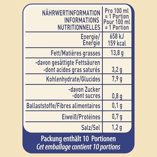 THOMY Rahmsauce Gourmet, servierfertig, 1er Pack (1 x 1L Packung)