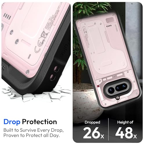 Image of KAPAVER Impulse Sandstone Back Cover Case for Nothing Phone 4a | Hard 360 Protection Clear Case for Nothing Phone 4a (Black)