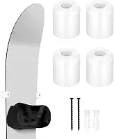 Suporte vertical de parede para snowboard – Sistema de armazenamento de snowboard de borracha PU, acessórios de snowboard premium para pranchas com fixações, suporte de exibição para organização de