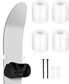 Suporte vertical de parede para snowboard – Sistema de armazenamento de snowboard de borracha PU, acessórios de snowboard premium para pranchas com fixações, suporte de exibição para organização de