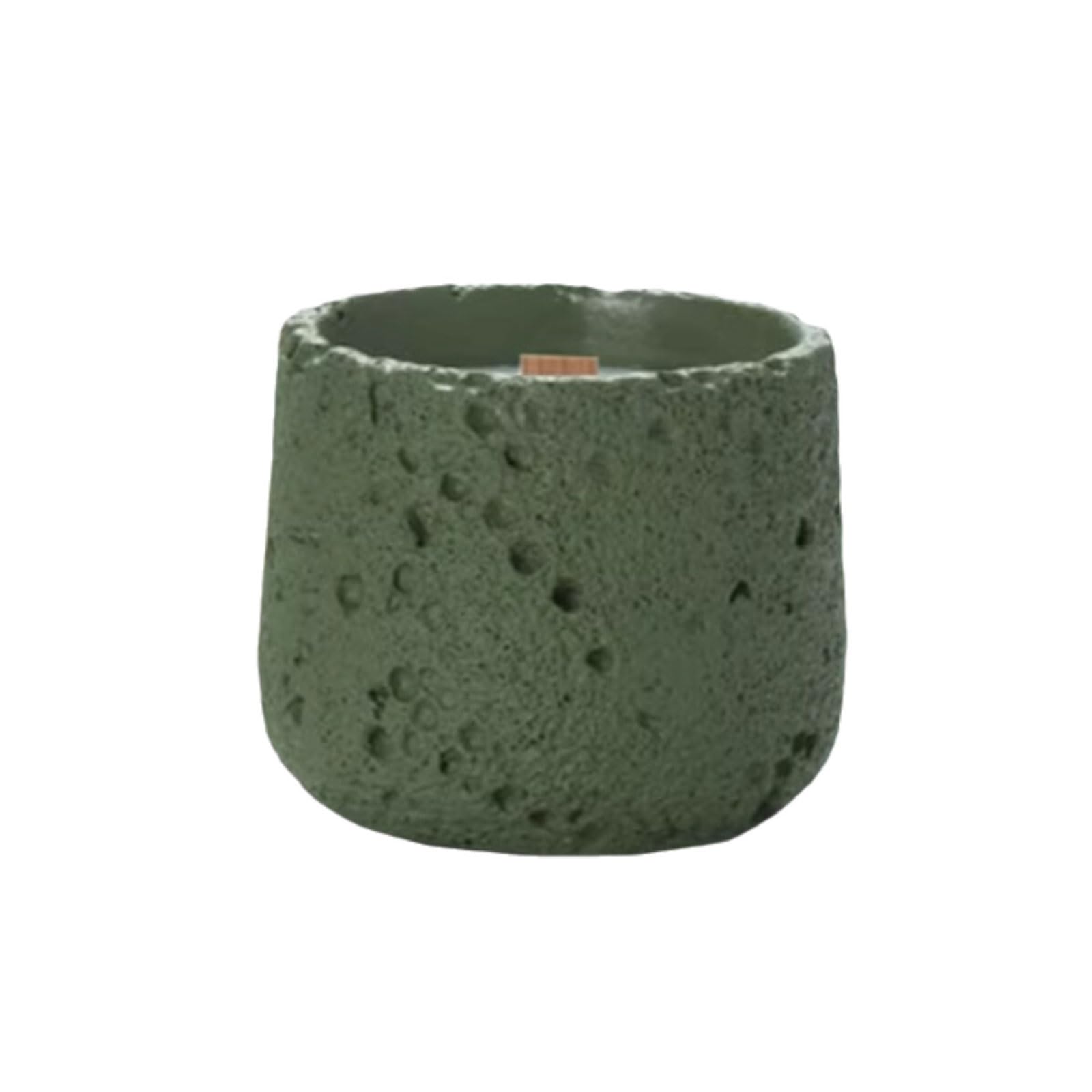 Compacto Velas de cera de soja, velas perfumadas redondas modernas, vela de aromaterapia reutilizable, decoración elegante for el hogar de larga duración no es picante(Groen)