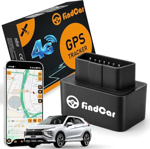 findCar 4G OBD   Localizador GPS para Coche Moto y Camión con Conexión Directa a la Batería y SIM Integrada   Rastreador con App   Alerta Antirrobo, Exceso Velocidad y Geovalla. Suscripción Flexible