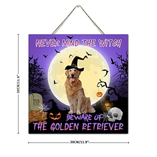 Panneau en bois Halloween rigide et durable 30,5 cm carrés - 4