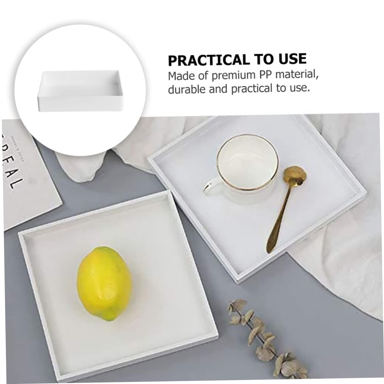 MAGICLULU Plateau de Rangement Blanc en Polypropylène PP, Étanche et Transportable, Organise Les Pipettes et Petits Consommables pour Laboratoire ou Bureau