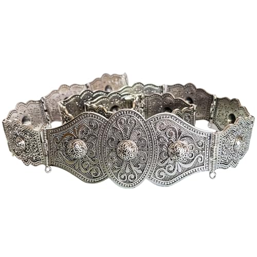 Cinturón de boda plateado retro con cristales para vestidos de fiesta lujosos