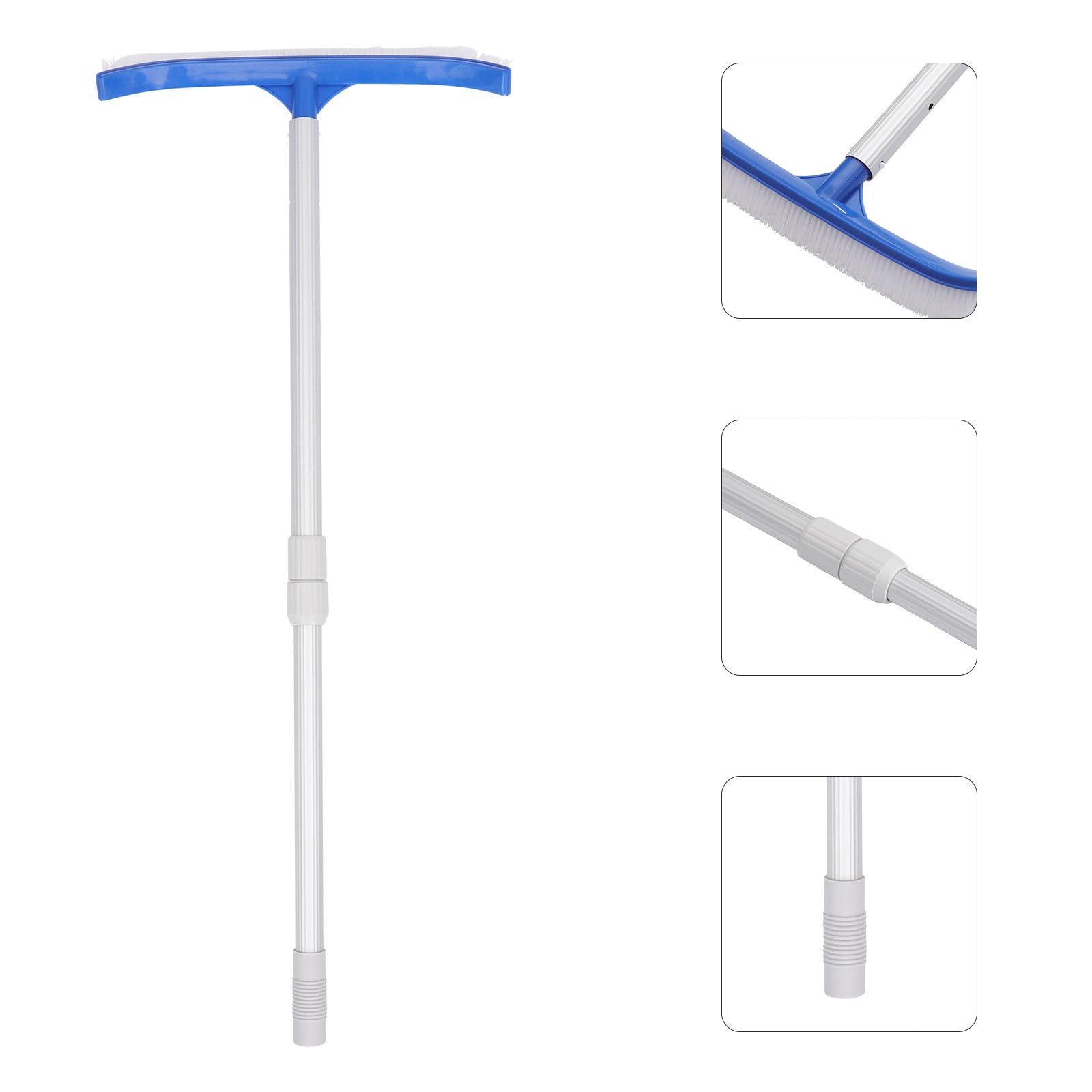 Cepillo de Limpieza para Piscina Azul Abs para Suelos y Paredes | Mango Firme, Mano Portátil, Barrido de Suciedad Delicada, Uso Exterior
