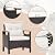 ORALNER 3 Pieces Patio Furniture Set, Outdoor Wicker Conversation Chairs with Soft Cushions, Acacia Coffee Table, Rattan Bistro Set for Balcony Garden Deck Front Porch Poolside (Off White)