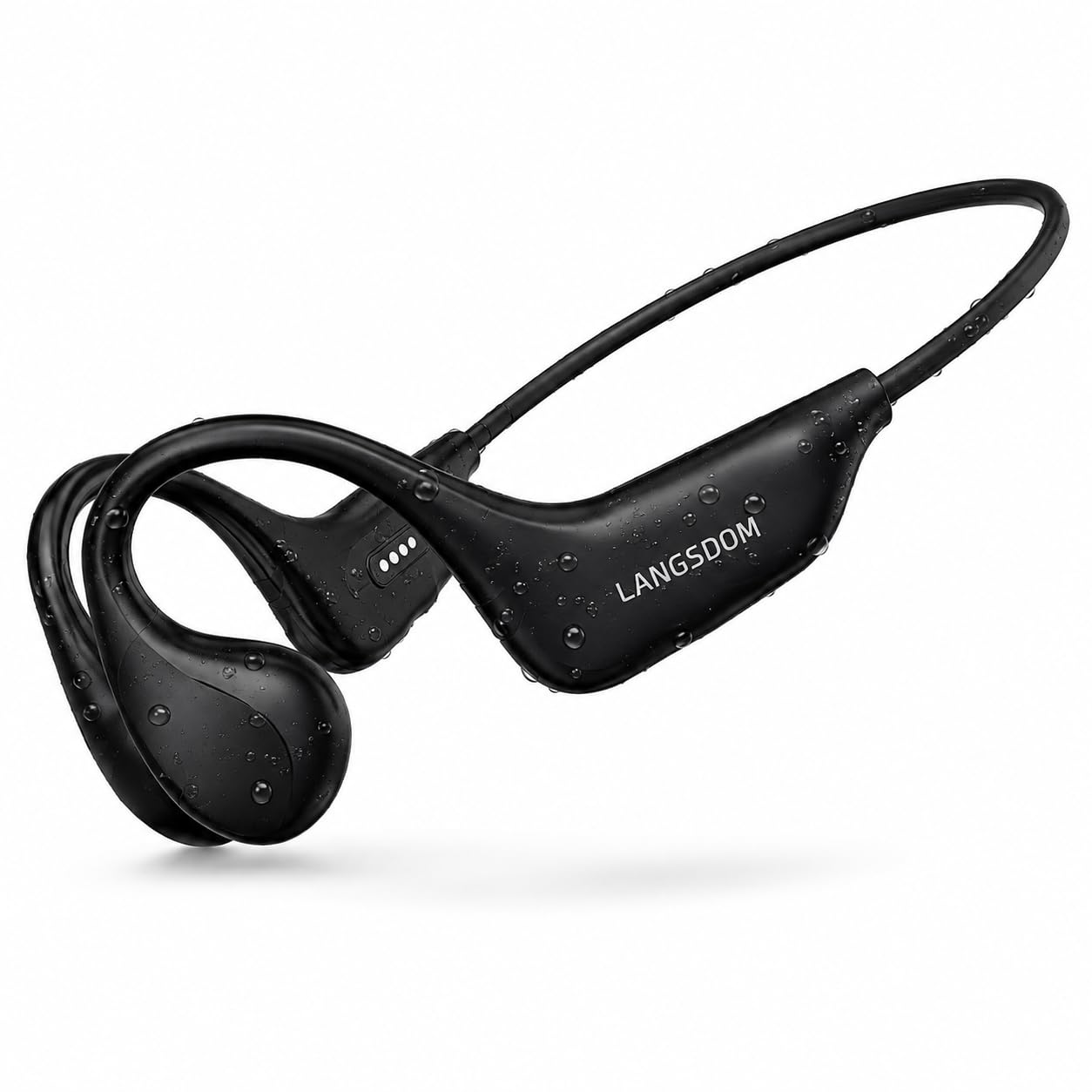 Auricolari a conduzione ossea subacquea, Bluetooth 5.4, IP68, 16, con memoria interna da 16 GB e microfono HD, 12 ore di autonomia, USB-C