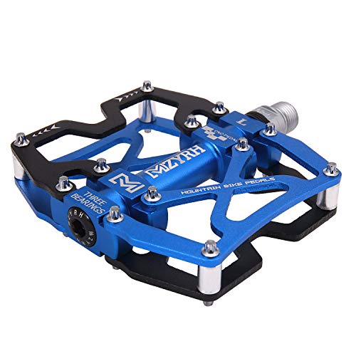 Image of MZYRH Mountain Bike Pedals, Ultra Strong Colorful CNC Machined 9 /16 inch Cycling Sealed 3 Bearing Pedals
