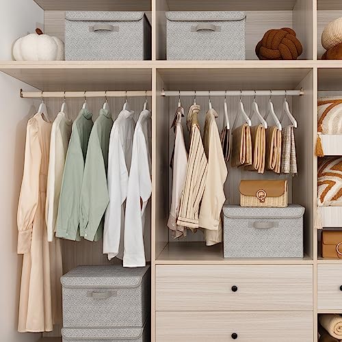 Granny Says Storage Bins With Lids, Fabric Storage Boxes, Closet Organizers And Storage For Clothes Large Storage Boxes For Organizing Wire Shelves Closet Bookshelf, Gray, 2-Pack #TOP1
