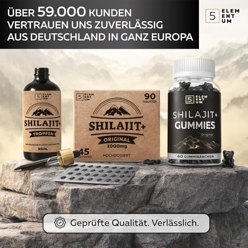 Shilajit Original Himalaya Für Männer – 82% Fulvinsäure 50g Premium Mumijo Shilajit Hochdosiert Aus Himalya Gebirge I Handernte Inkl. 500mg Dosierlöffel