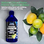 Parker Naturals Concentrated L-Carnitine Liquid, 5000mg All Natural Citrus Flavored L-Carnitine Supplement, Liquid L-Carnitine with Vitamin V5, 16.23 Fl. Oz - Image 3