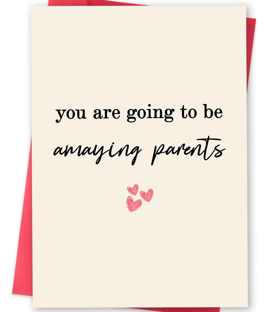 You Are Going to Be Amazing Parents Card, New Baby Congratulations Greeting Card for Pregnancy Announcement, Baby Shower Card, Expecting Parents Gift