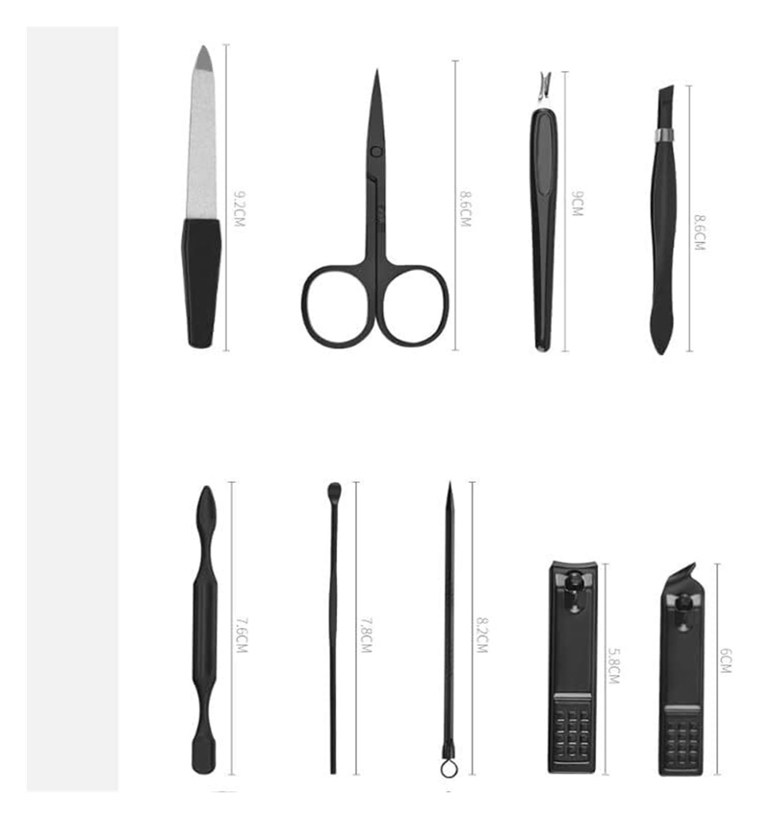 Kit de manucure, Coupe-Ongles Professionnel, Ciseaux, Pince à épiler, Cure-Oreilles, Outils Multifonctions pour Le Soin Quotidien des Mains et des Pieds (Rouge)