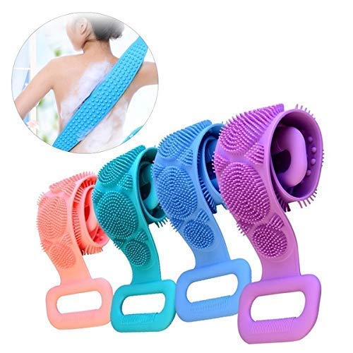 Styxon Silicone Back Scrubber for Shower, Styxon 35.4 inch Bath Body Brush, Double Side Spa Massage Exfoliating Back Brush Belt Scrubbing Pad - Multi-image-19