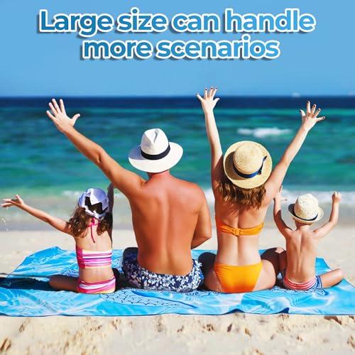 KUOGAS Strandtuch XXL 200x145 cm,Groß Schnelltrocknendes Mikrofaser Handtuch, Sandfrei Badetuch,Stranddecke Damen strandhandtuch