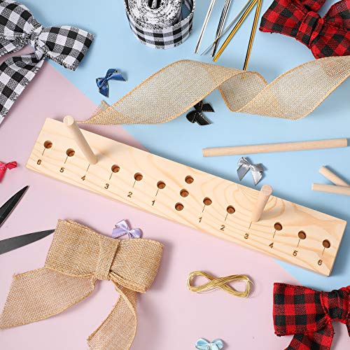 Mudder Bow Maker For Ribbon For Wreath Wooden Bow Making Tool With Bow Wire And Twist Tie For Creating Present Bows Hair Bows Corsages Christmas Wreaths Various Crafts Holiday Party Decorations Supplies thumb #6