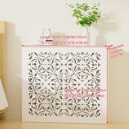 Armoire de rangement cache-radiateur en bois pour intérieur chic - 7