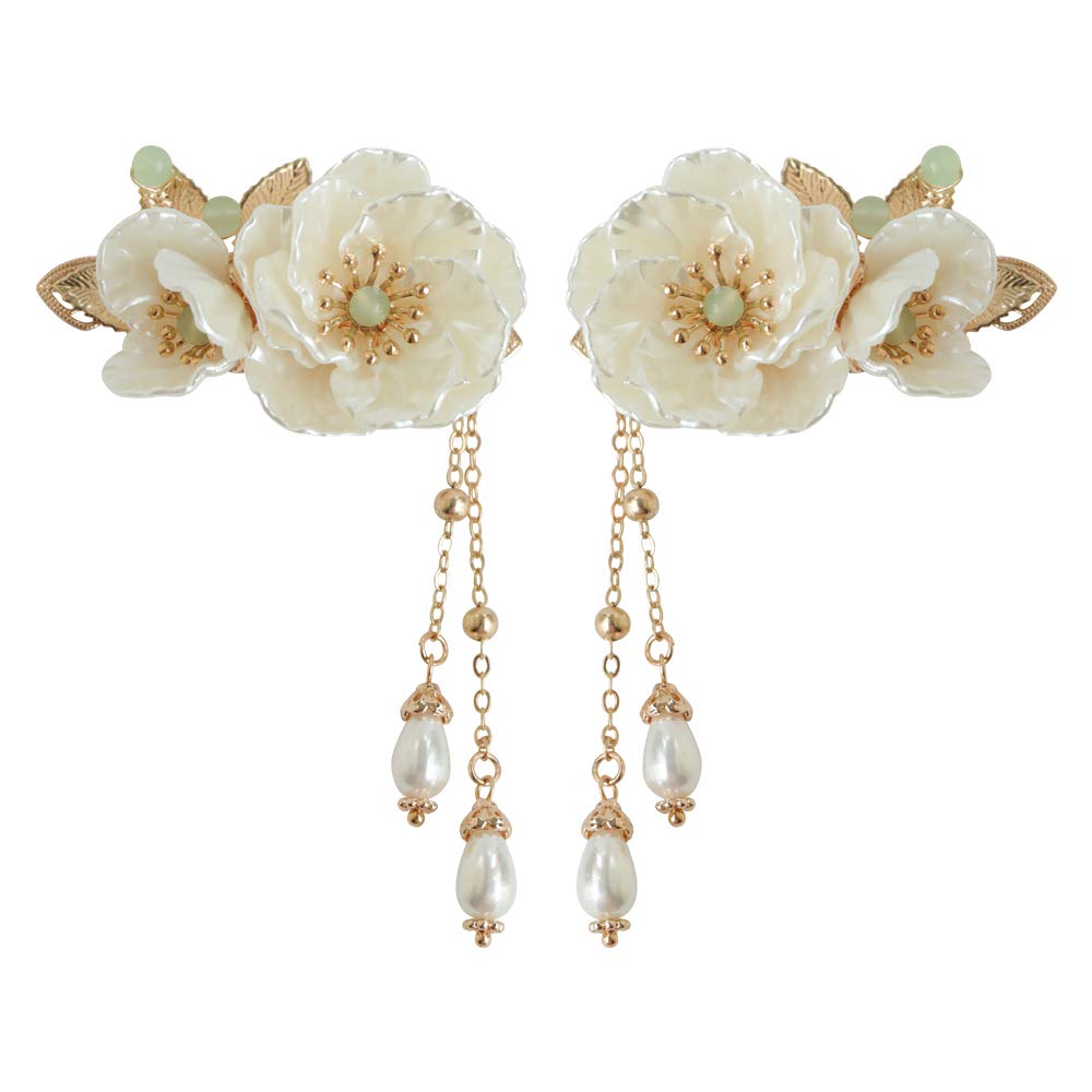 Pearl White Hairclips