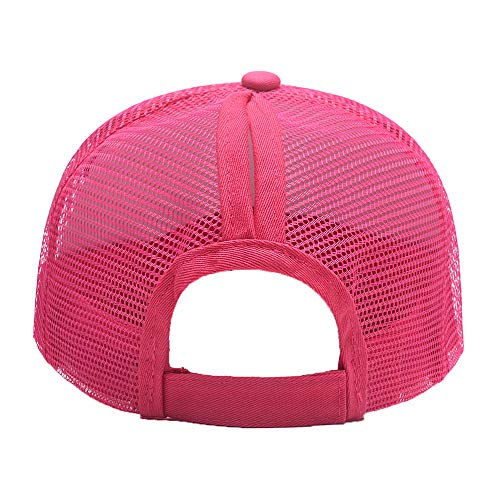 Custom Embroidered Hat, Ponytail Baseball Cap Personalized Cowboy Hat Glacier Cap Mesh Visor Trucker Hat Rose #TOP4