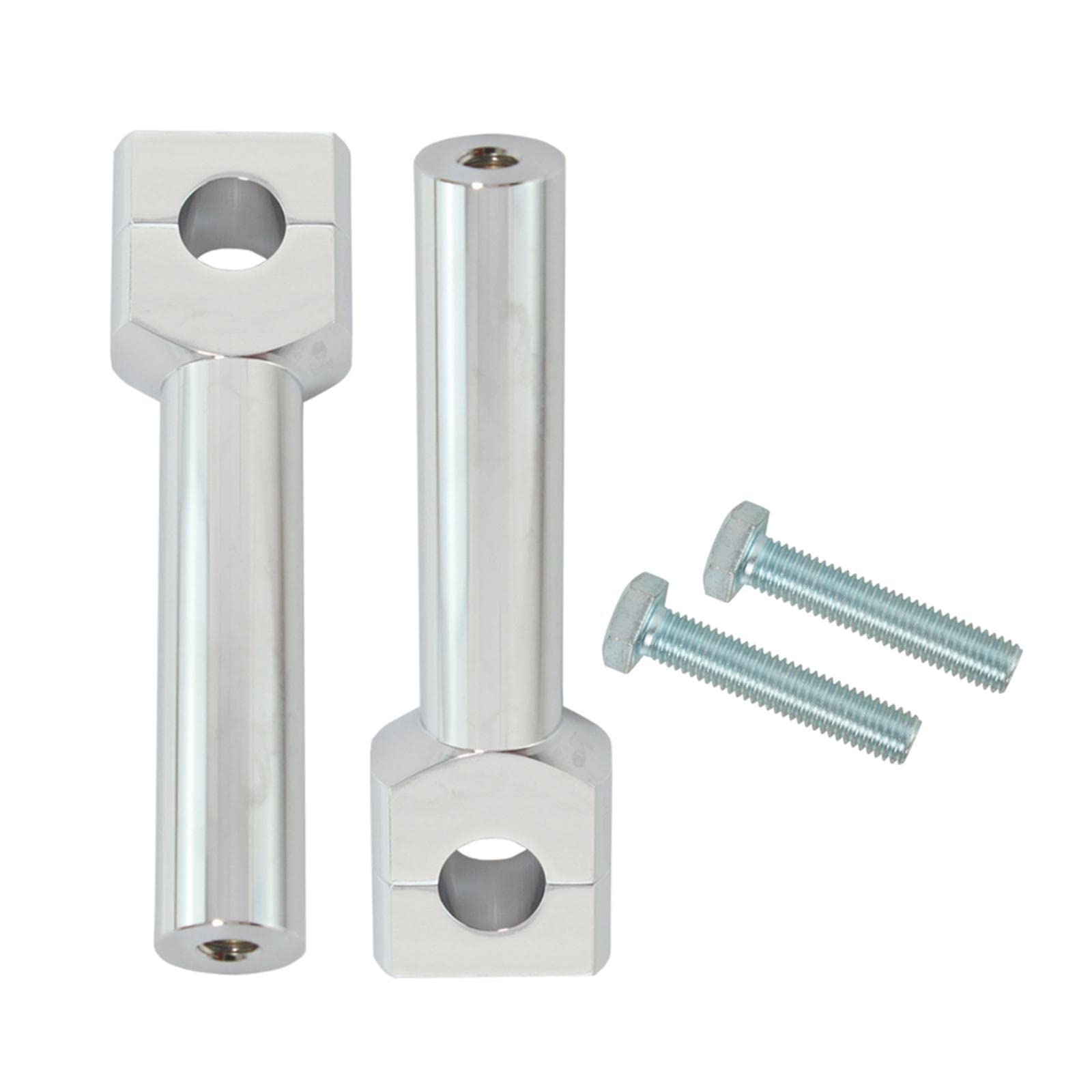 morsetti manubrio moto Kit Riser Manubrio Moto 22/25mm Universale Heavy Duty Leggero riser manubrio moto (Color : Silver 25MM)