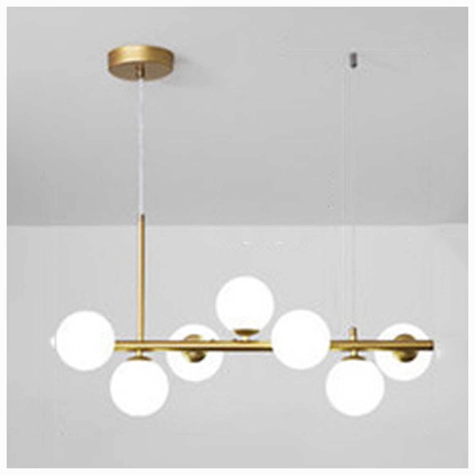 KXEcoLife Modern LED Ceiling Pendant Light, Glass Globe Chandelier, mid Century Sputnik Lighting, for Dining Room Living Kitchen Island