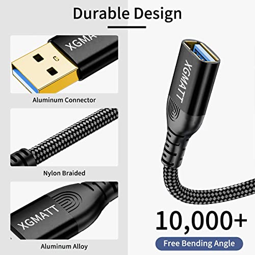 XGMATT USB 3.0 Extension Cable (3M-2pack) - Image 2