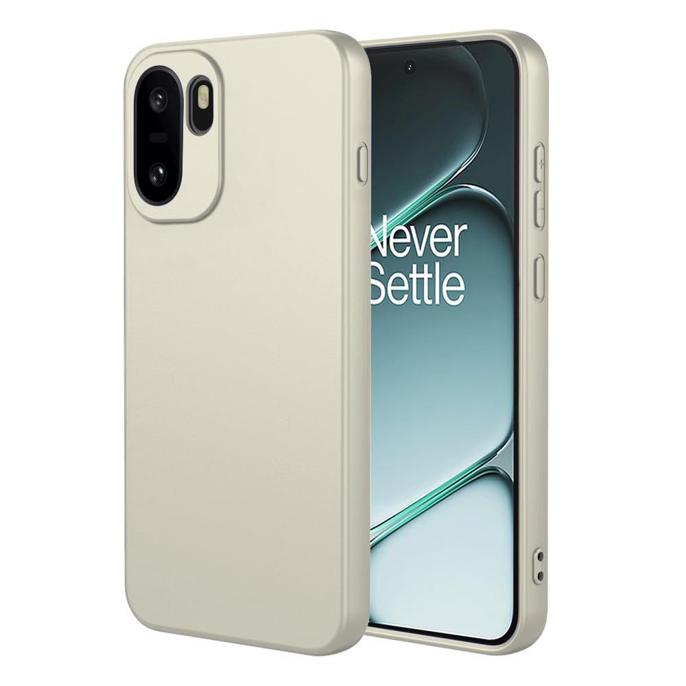 DIZORO Compatible with Oneplus 15R 5G Back Cover with Upgraded Square Edges for Camera Protection Shockproof Flexible Matte Liquid Silicone Mobile Phone Case (Stone)-image-5