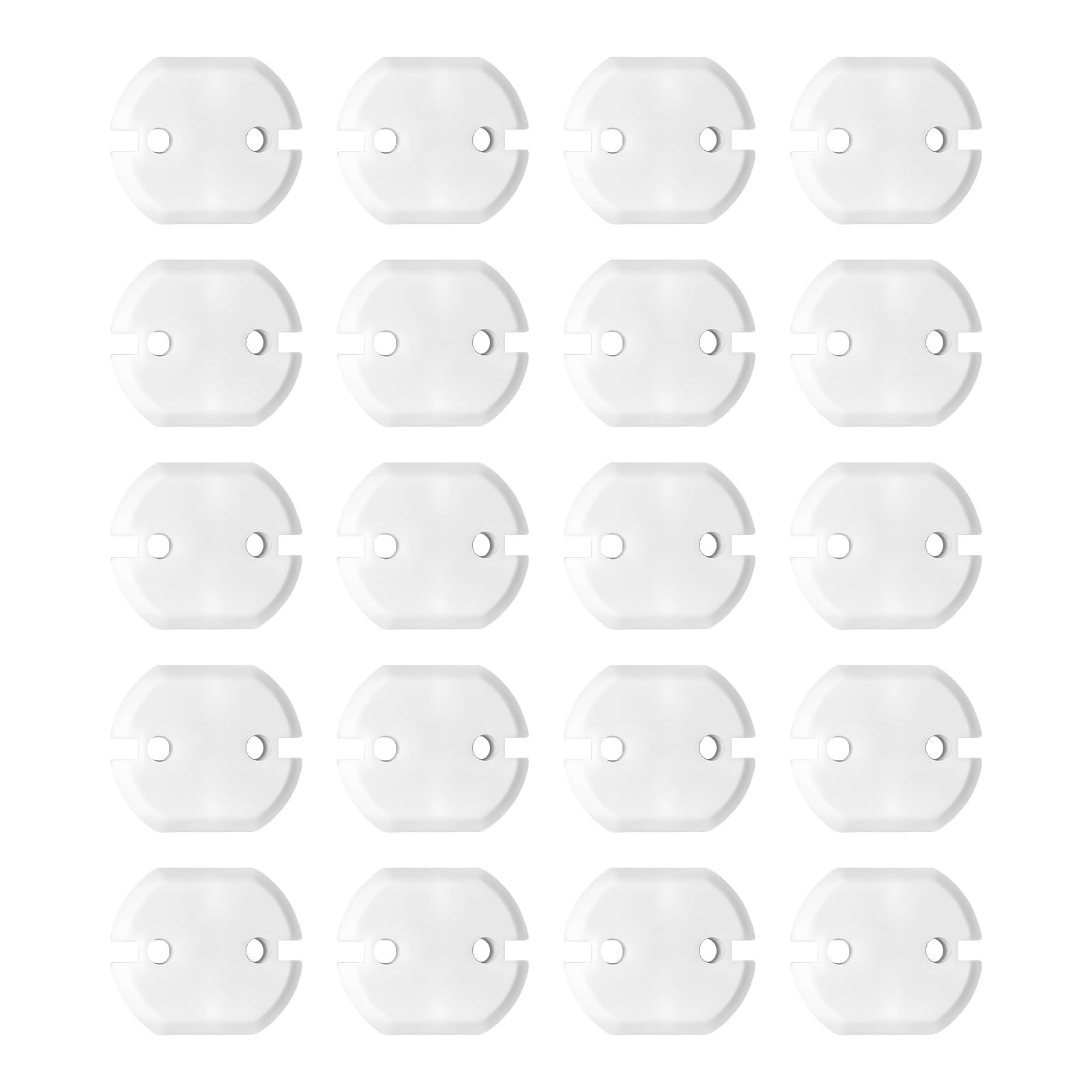 Hredyqw 20pcs Childproof Outlet Cover 2 Prong European Socket Protectors for Electrical Proofing Home Use