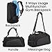 BANGE Men's and Women's Backpack Fitness Sports Bag, Large Capacity Waterproof Luggage Bag, Black Grey, Black, L, Backpack