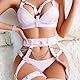 KWJEIULSOQ Dessous Damen Sexy Unterwäsche Outfit für Damen, Erotisch Lingerie Set (Rosa, M)