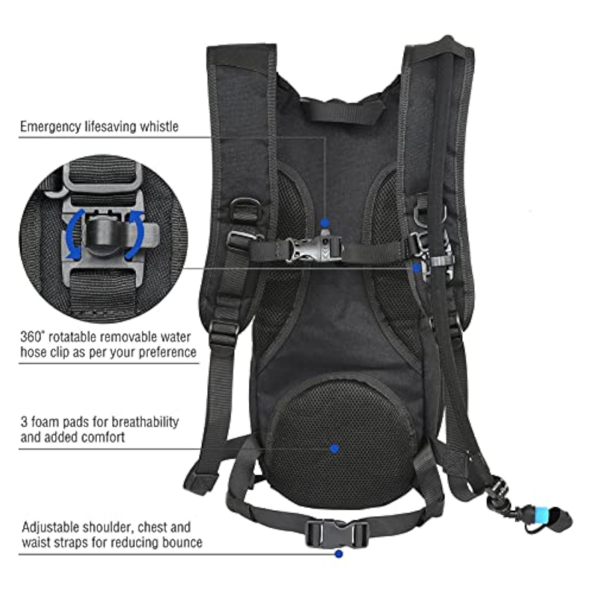 Hydration Backpack, Multi-Compartment