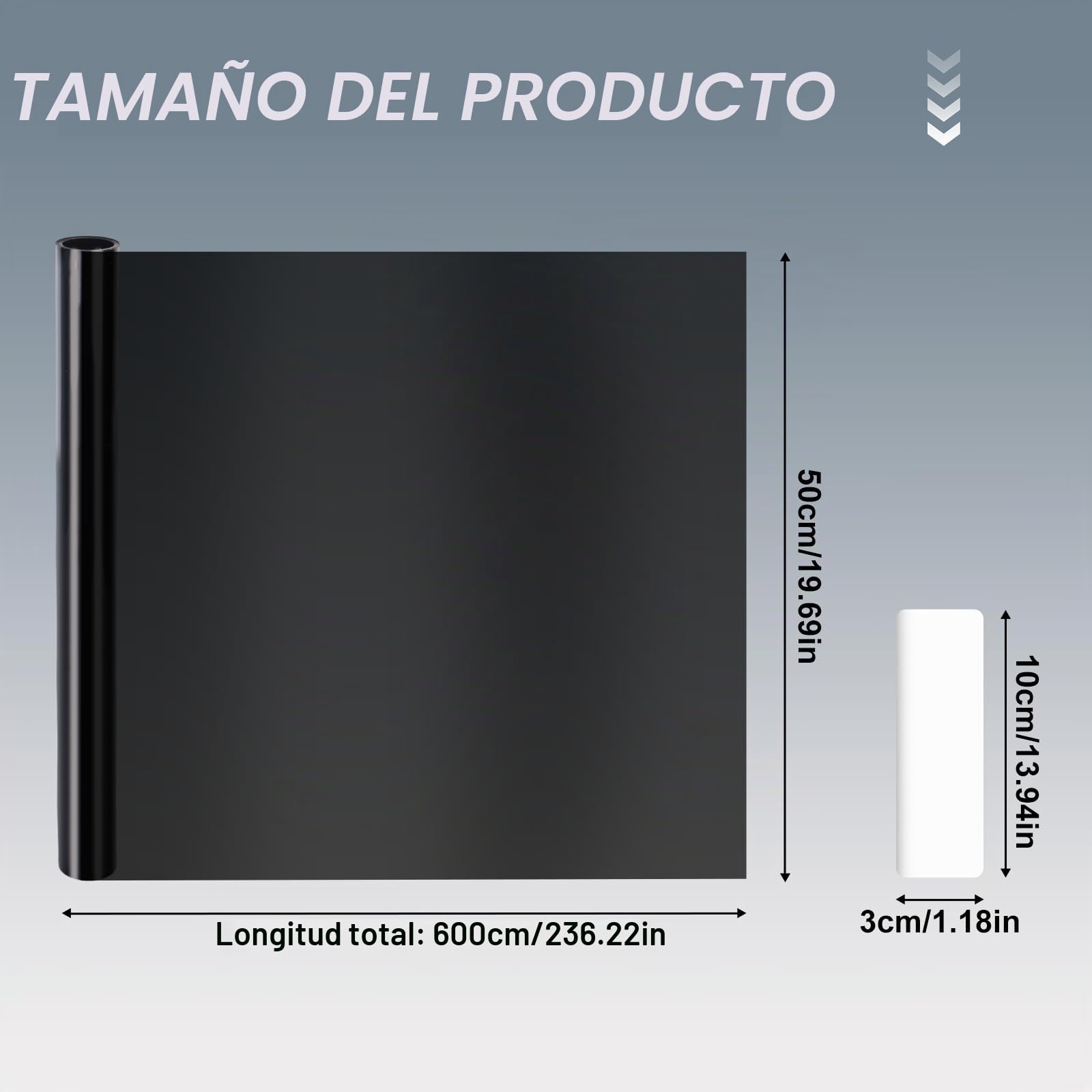 Lámina tintada universal para coche, 6 m x 50 cm, 15% VLT, nanorecubrimiento para protección UV, aislamiento térmico, protección contra explosiones, privacidad, para coches y camiones (negro