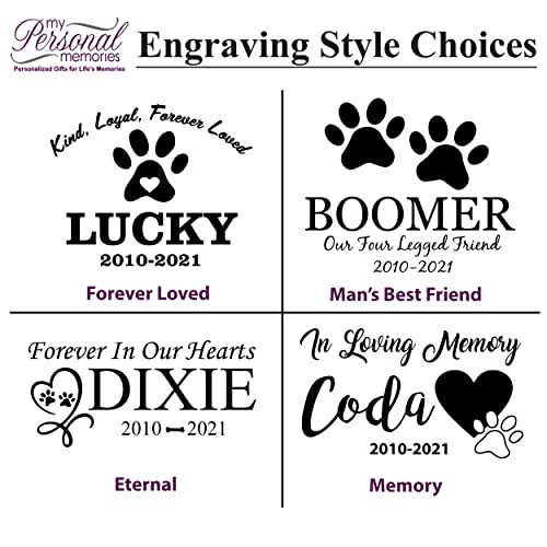 Custom Personalized Dog, Cat and Pet Memorial Slate Stone Keepsake with Display (8\" x 10\") - Thumbnail 7