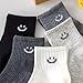 Nanmuir Toddler Boys Girls Crew Socks, Happy Face Unisex Kids Soft Cotton Solid Color Dress Ankle Socks, Pack of 5 (US, Age, 2 Years, 4 Years, Black+White+Grey+Deep Grey+Light Grey)