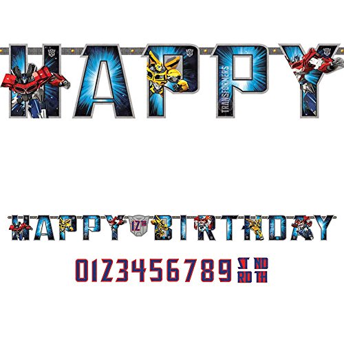 amscan Transformers Add-an-Age Letter Banner