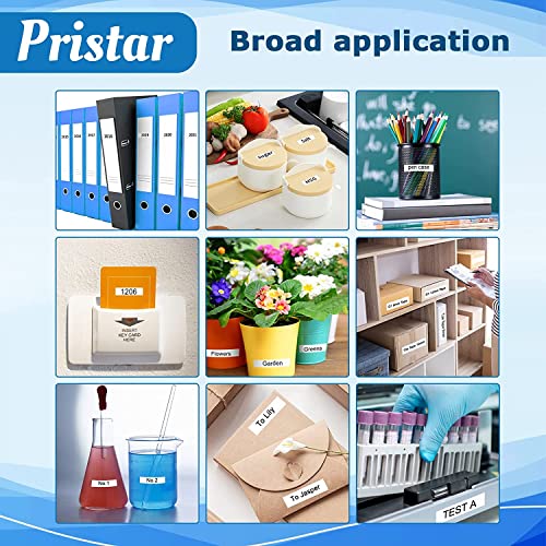 Pristar Fita de etiqueta de substituição compatível para Epson LK-4WBN LC-4WBN SS12KW 12 mm 1,2 cm p
