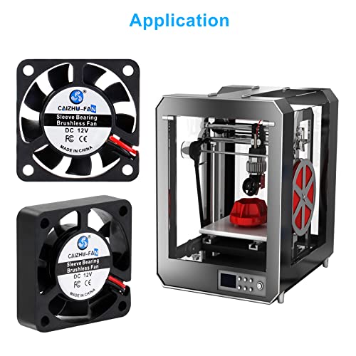 4Pcs 3D Printer Cooling Fan 40Mm 12 Volt Fan 0.08A Dc Mini Quiet Cooling Fan Oil Bearing Blower Fan Brushless Cooling Fan 40X40X10Mm With 28Cm Cable For 3D Printer, Dvr #TOP4