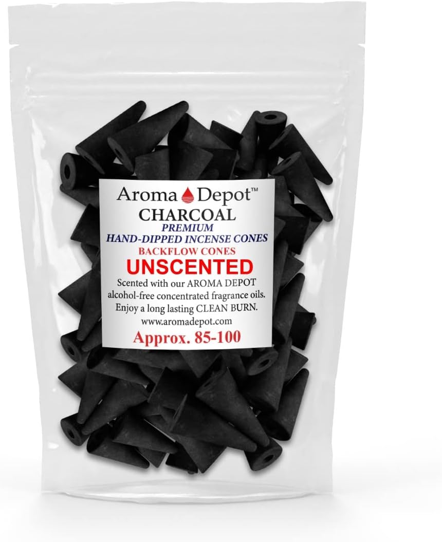 2'' BACKFLOW Unscented 100 Charcoal Incense Cones Ideal