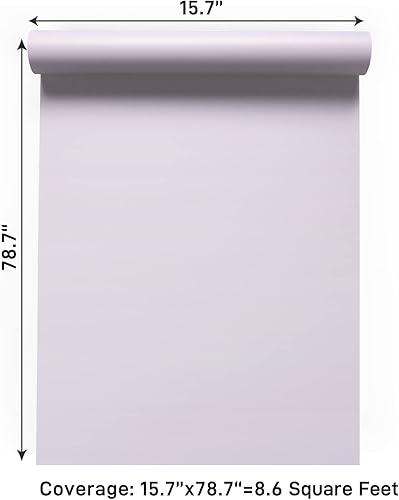 Miniatura 9 de VaryPaper Papel de Contacto Morado Claro para Gabinetes y Paredes, Removible, Impermeable, Papel Tapiz Morado para Despegar y Pegar 15.7''x78.7''