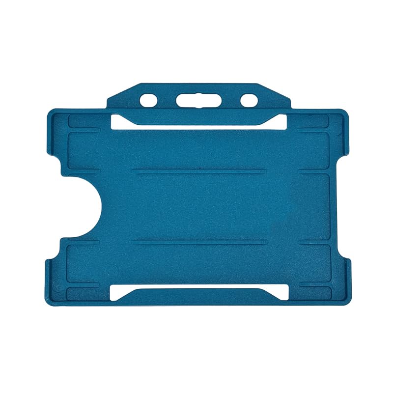 Porte-badge en plastique détectable - Horizontal - Bleu (lot de 100)
