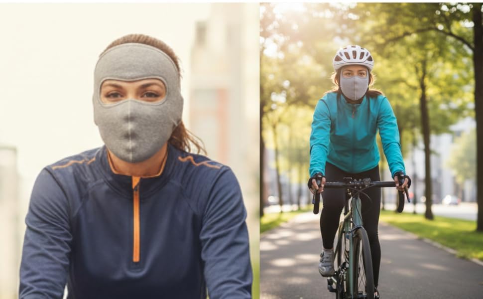 Image of Cotton Blend Solid Summer Face Mask for Women | Free Size | ideal for Dust, Sun Protection, Bike, Riding & Outdoor Activities | Black