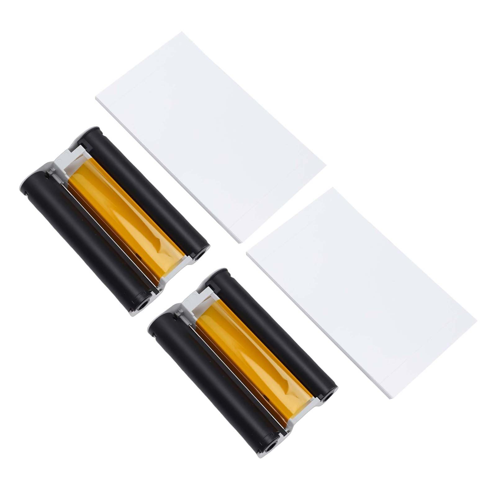 Confezione da 2 Materiali di Consumo per Stampante Fotografica, 80 Fogli di Carta Fotografica Lucida 4x6, 2 Nastri di Consumo con Asciugatura Rapida Anti-sbavature, Nastri Al Carbonio per 1