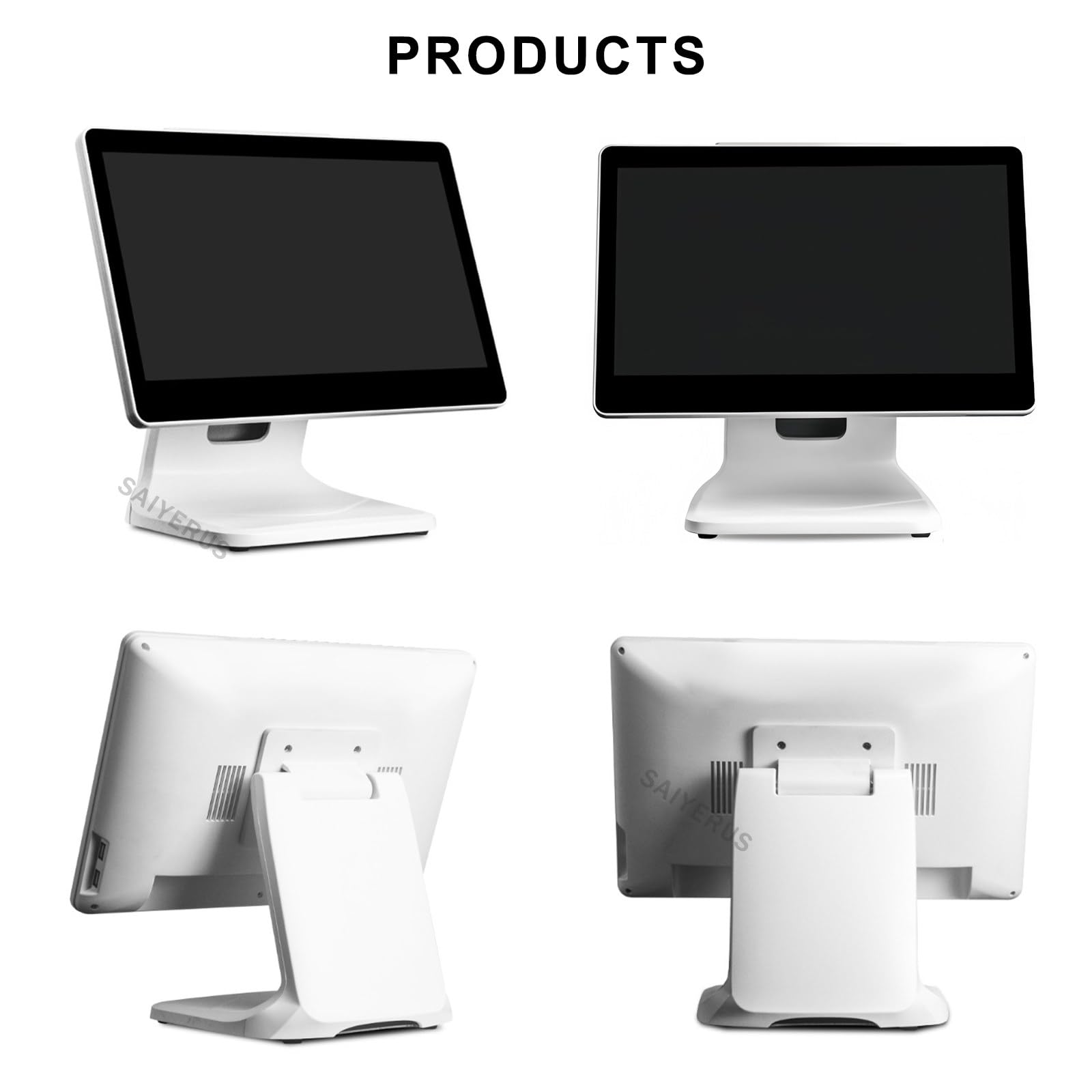 Terminal POS para pequeñas Empresas, Punto de Venta Caja registradora con Windows-10 Professional, Pantalla táctil de 15,6", 4 GB de RAM, SSD de 64 GB, 1920 x 1080 píxeles (Solo Hardware)