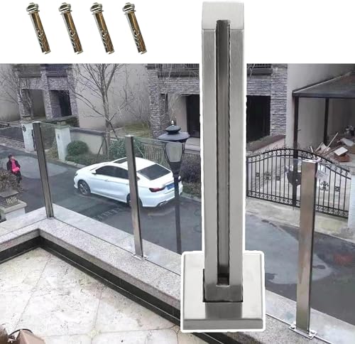 Poteau de balustrade en verre ultra robuste pour sécuriser un escalier de balcon