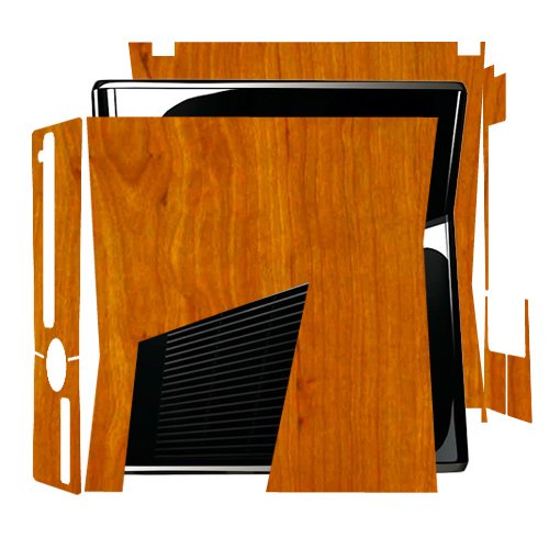Skinomi Light Wood Full Body Skin Compatible with Microsoft Xbox 360 Slim (Full Coverage) TechSkin Anti-Bubble Film