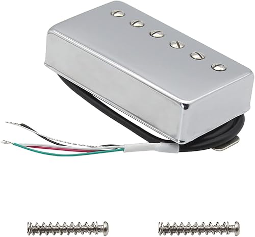 FLEOR Alnico - Pastilla Humbucker para guitarra de 5 cables, 4 cables, 7-8K, cromada, ajuste Gibson Les Paul, parte de guitarra