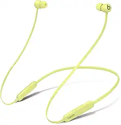 Beats Flex – Fone de ouvido sem fio,Chip W1 da Apple, fones imantados, Bluetooth Class 1, 12 horas de som - Amarelo cítrico