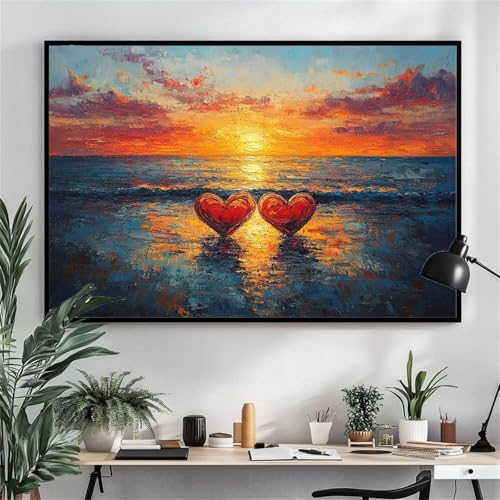 Diamond Painting Chat 5D Broderie Diamant Complet Plage 50x70cm